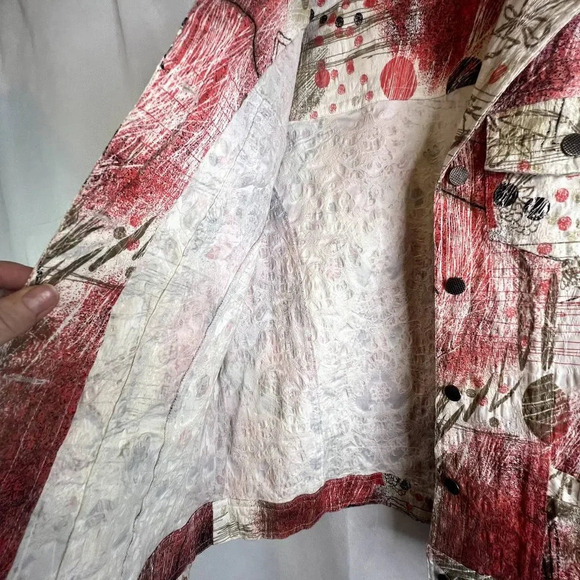 Keren Hart Vintage Textured Artistic Abstract Jacket Size Small - Picture 7 of 10